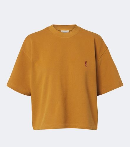 Camiseta oversized de piqué de algodón - Saint Laurent - Modalova