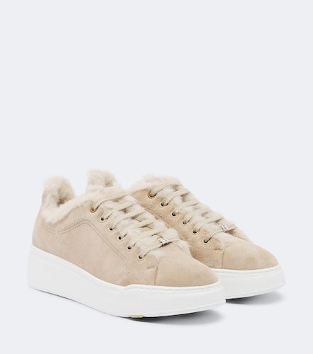 Sneakers aus Veloursleder mit Shearling - Max Mara - Modalova