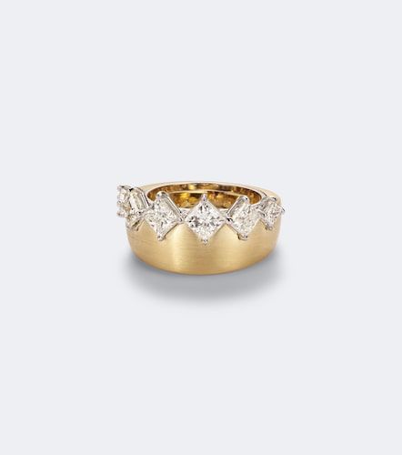 Anello Me in giallo e bianco 18kt con diamanti - Nikos Koulis - Modalova