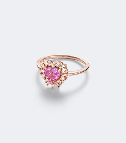 Anello in rosa 18kt con zaffiro e diamanti - Suzanne Kalan - Modalova