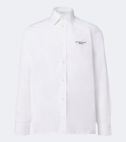 Logo embroidered cotton poplin shirt - Givenchy - Modalova