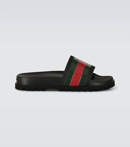 Gucci Striped Web slide sandals - Gucci - Modalova