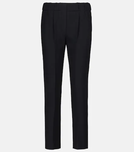 High-rise silk-blend pants - Brunello Cucinelli - Modalova