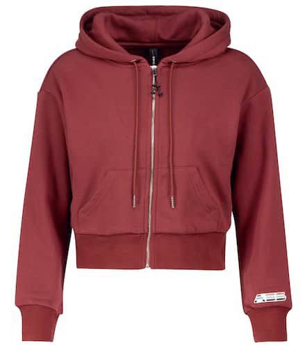 Cropped cotton-blend hoodie - Adam Selman Sport - Modalova