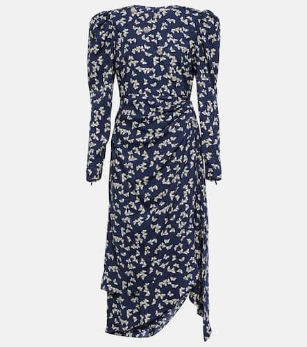 Printed silk wrap midi dress - Alessandra Rich - Modalova