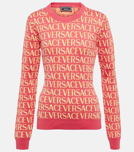 Allover cotton-blend sweater - Versace - Modalova
