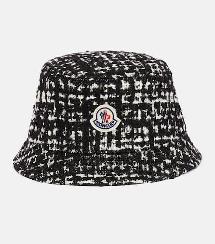 Moncler Logo tweed bucket hat - Moncler - Modalova