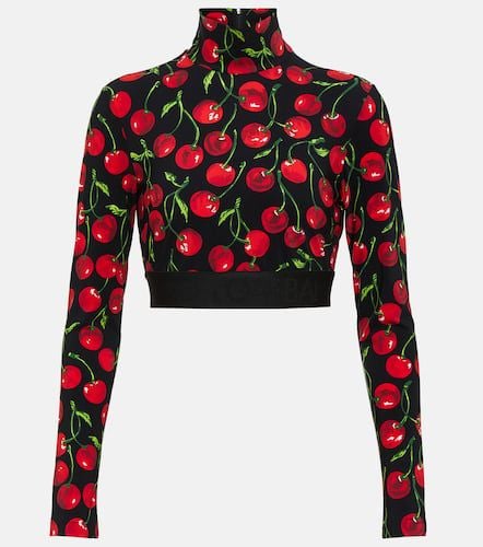 Cherry jersey crop top - Dolce&Gabbana - Modalova