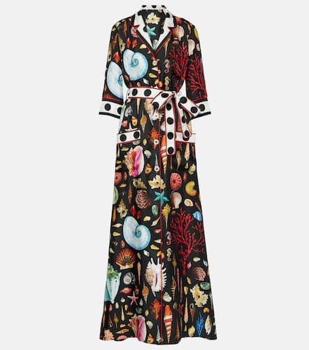 Capri printed silk satin robe - Dolce&Gabbana - Modalova