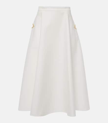 VGold cotton gabardine midi skirt - Valentino - Modalova