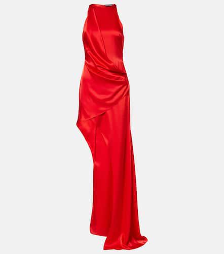 Asymmetric draped satin maxi dress - David Koma - Modalova