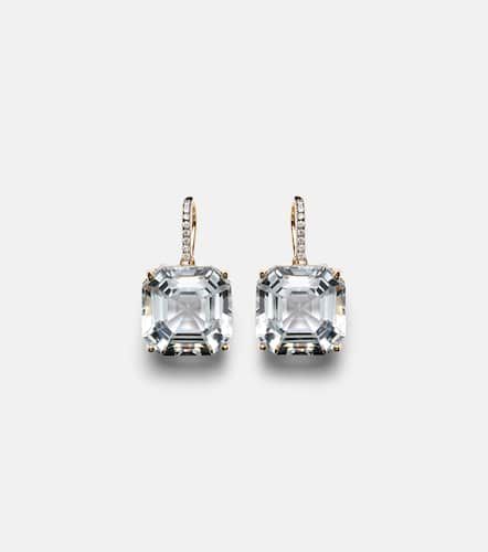 Kt earrings with quartz and diamonds - Mateo - Modalova