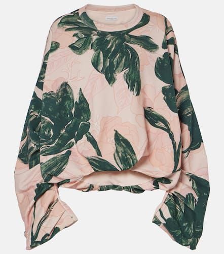 Floral cotton jersey sweatshirt - Dries Van Noten - Modalova