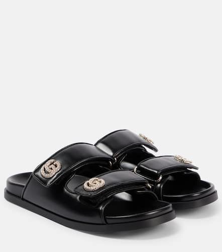 New Marmont GG leather sandals - Gucci - Modalova