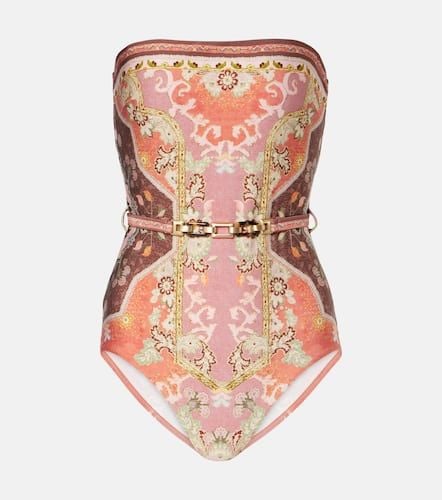 Wylie belted printed bandeau swimsuit - Zimmermann - Modalova