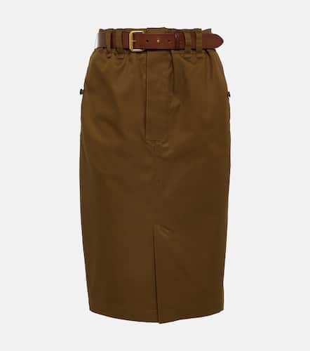 Cotton twill pencil skirt - Saint Laurent - Modalova
