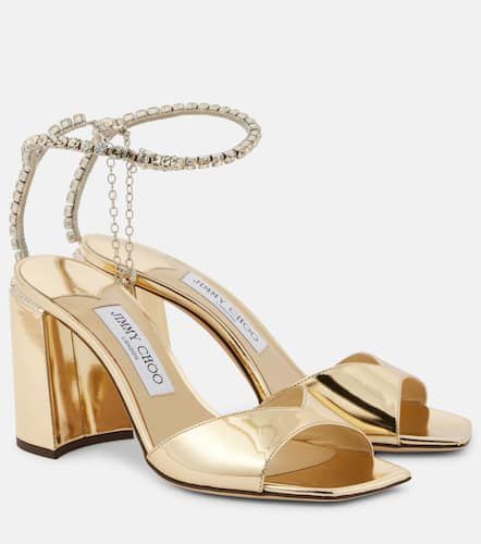 Saeda 85 embellished metallic leather sandals - Jimmy Choo - Modalova