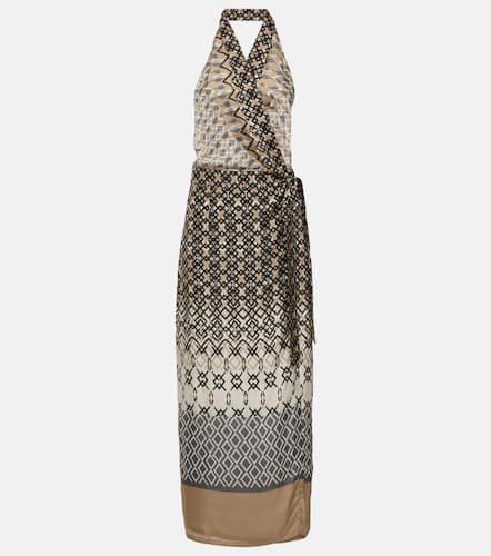 Printed halterneck silk maxi dress - Brunello Cucinelli - Modalova