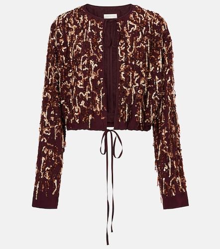 Giacca in seta con paillettes - Dries Van Noten - Modalova