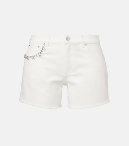 Area Shorts en denim con cristales - Area - Modalova