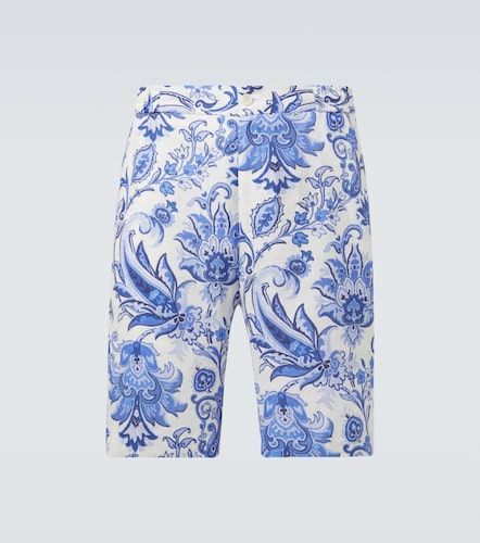 Etro Bermuda in lino con stampa - Etro - Modalova
