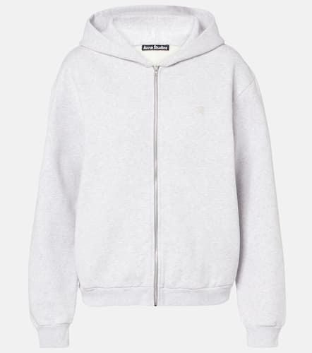 Cotton jersey zip-up hoodie - Acne Studios - Modalova