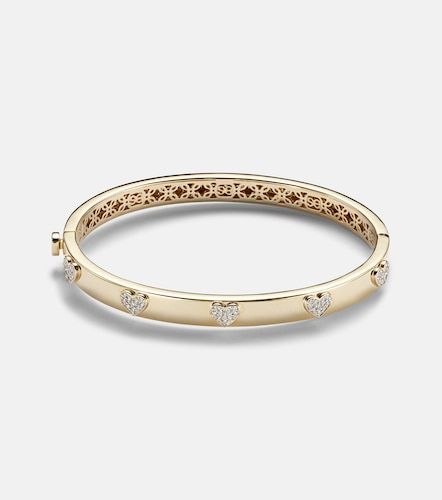 Pulsera Heart de oro de 14 ct con diamantes - Sydney Evan - Modalova