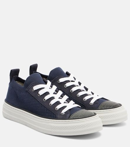 Sneakers Monili con suede - Brunello Cucinelli - Modalova