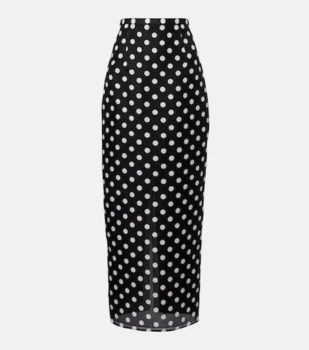 Winton polka-dot high-rise silk maxi skirt - Khaite - Modalova