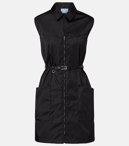 Abito corto in Re-Nylon con zip e cintura - Prada - Modalova