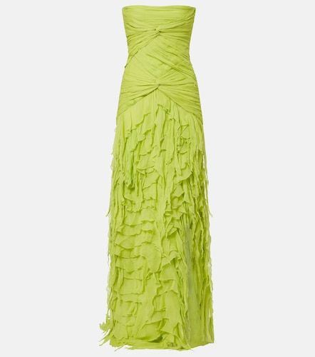 Abito lungo in georgette con volant - Blumarine - Modalova