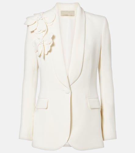 Blazer aus Cady mit Blumenapplikation - Elie Saab - Modalova