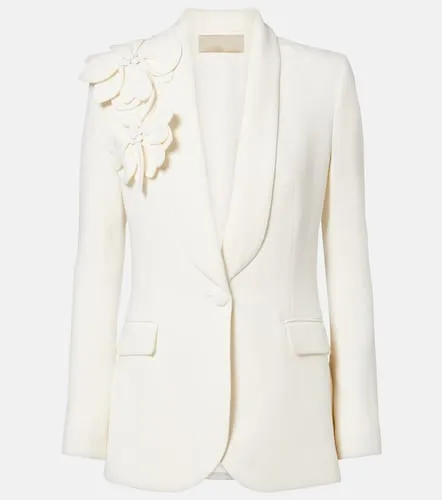 Blazer de cady con apliques florales - Elie Saab - Modalova