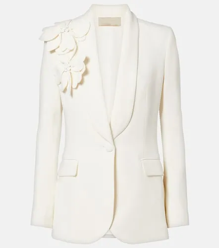 Blazer de cady con apliques florales - Elie Saab - Modalova