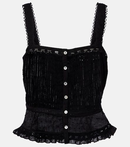 Top Berry in cotone con pizzo - Poupette St Barth - Modalova