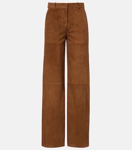 Coda suede wide-leg pants - Nour Hammour - Modalova