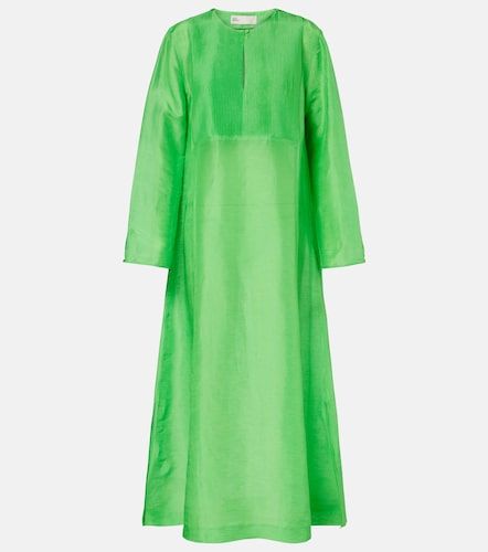 Caftano in lino e seta plissé - Tory Burch - Modalova