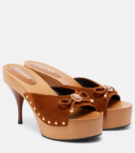 Versace Mules Opera Medusa in suede - Versace - Modalova