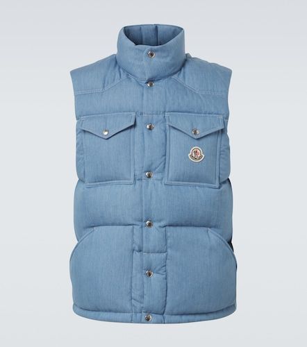 Moncler Ervional denim down vest - Moncler - Modalova