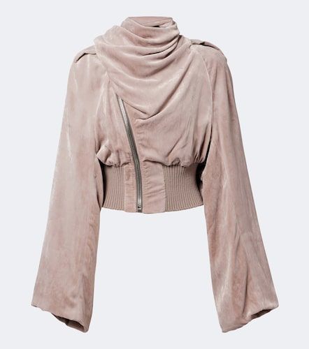 Bomber Flight in ciniglia con sciarpa - Rick Owens - Modalova