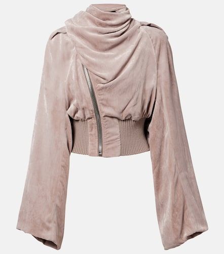 Bomber Flight in ciniglia con sciarpa - Rick Owens - Modalova