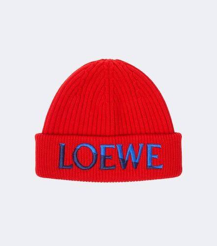 Loewe Logo ribbed-knit wool beanie - Loewe - Modalova