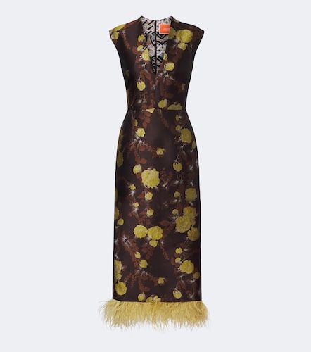 Midikleid Devon aus Jacquard mit Federn - La DoubleJ - Modalova
