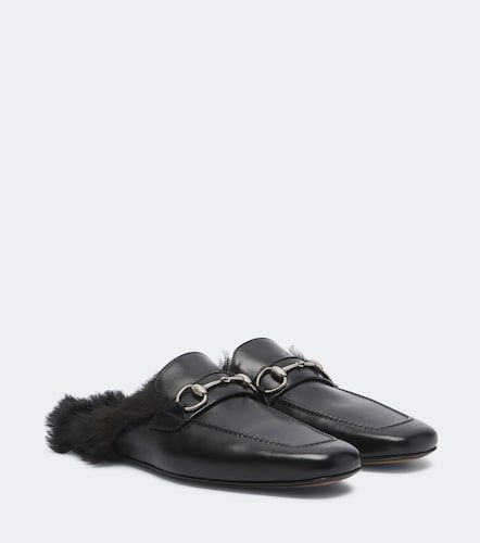 Larindo Horsebit shearling-lined leather mules - Gucci - Modalova