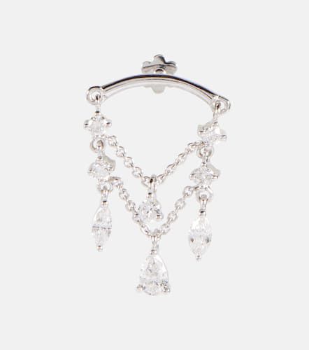 Diamond Drape Chandelier 18kt white gold single earring with diamonds - Maria Tash - Modalova