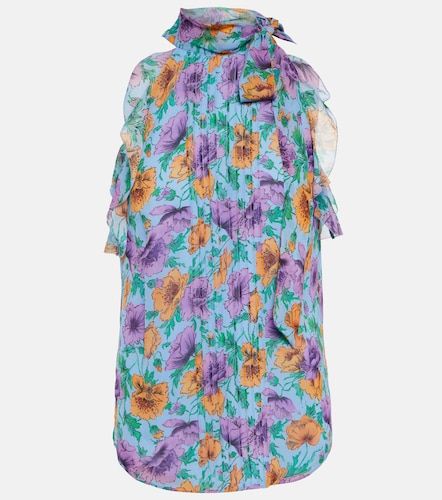 Top Dali de seda floral - Veronica Beard - Modalova