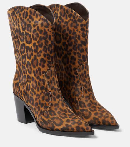 Denver leopard-print leather boots - Gianvito Rossi - Modalova
