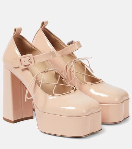 Patent leather lace-up platform pumps - Simone Rocha - Modalova