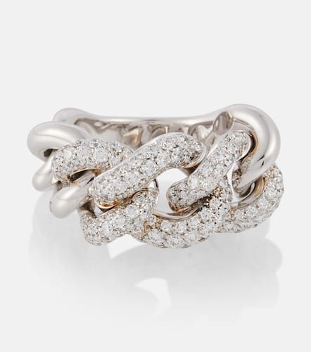 Catene 18kt white gold ring with diamonds - Pomellato - Modalova