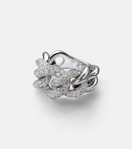 Catene 18kt white gold ring with diamonds - Pomellato - Modalova